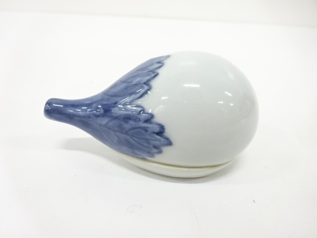 Ｓ１３　香合　『橋本城岳造』『仁清写雛人形絵』『蛤香合』　共箱　茶道具 香合 橋本城岳 S13 香合 『橋本城岳造』『仁清写雛人形絵』『蛤香合